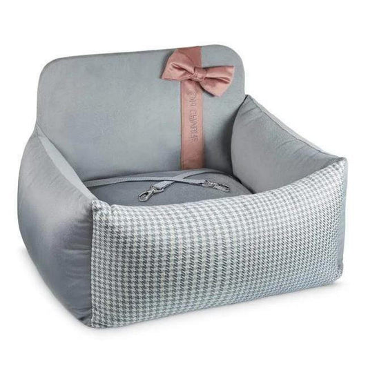 Oh Charlie Finessa Dog Car Seat by Oh Charlie - Pink & Grey   Pets Own Us