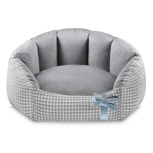 Oh Charlie Finessa Pet Bed by Oh Charlie - Grey & Blue   Pets Own Us