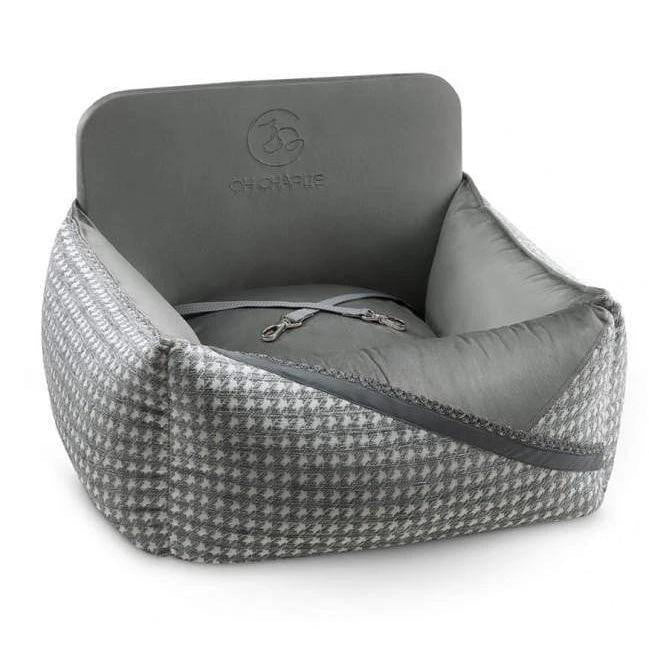 Oh Charlie Glamour Car Seat LUXURY by Oh Charlie - Grey   Pets Own Us