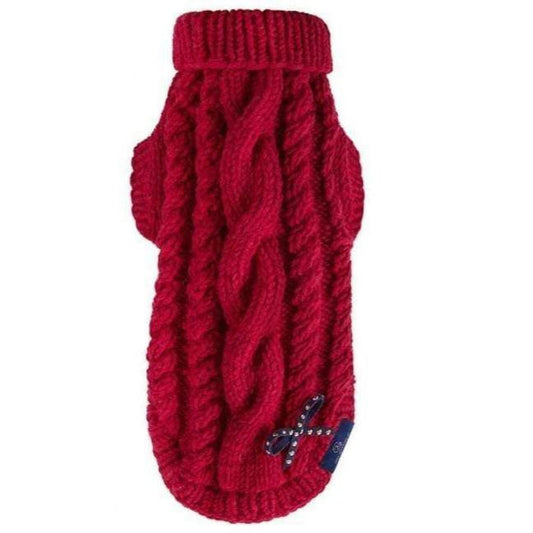 Oh Charlie Knitted Sweater LUXURY LoveRed by Oh Charlie - Red   Pets Own Us