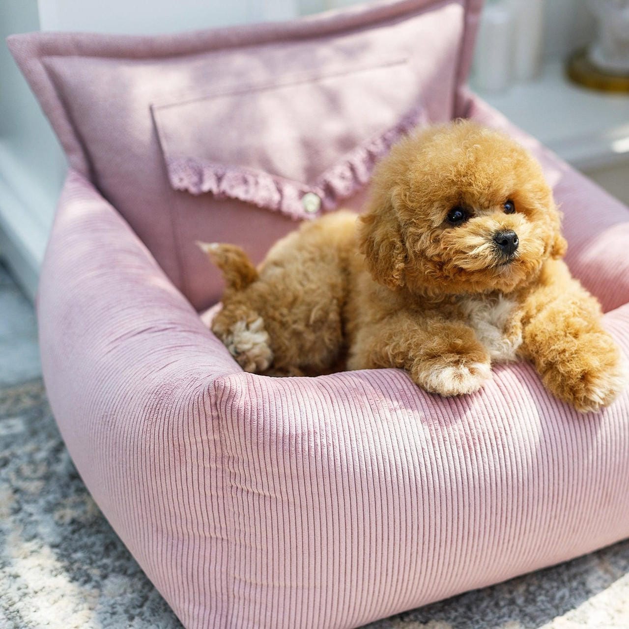 Oh Charlie Luxury Dog Car Seat | Mademoiselle by Oh Charlie Luxury Dog Car Seat | Mademoiselle Pink by Oh Charlie