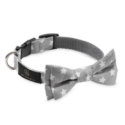 Oh Charlie Street Bowtie by Oh Charlie - Grey & White Stars   Pets Own Us