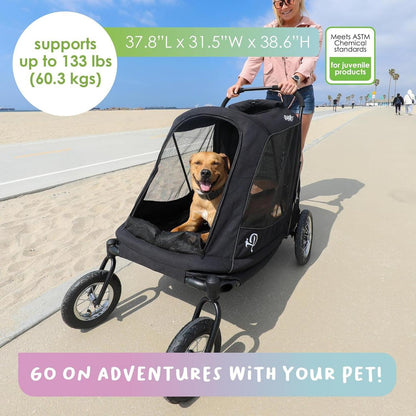  Petique Apollo Elite Pet & Dog Stroller | Bike Trailer | Free Rain Cover & Pump  PET-AP Pets Own Us