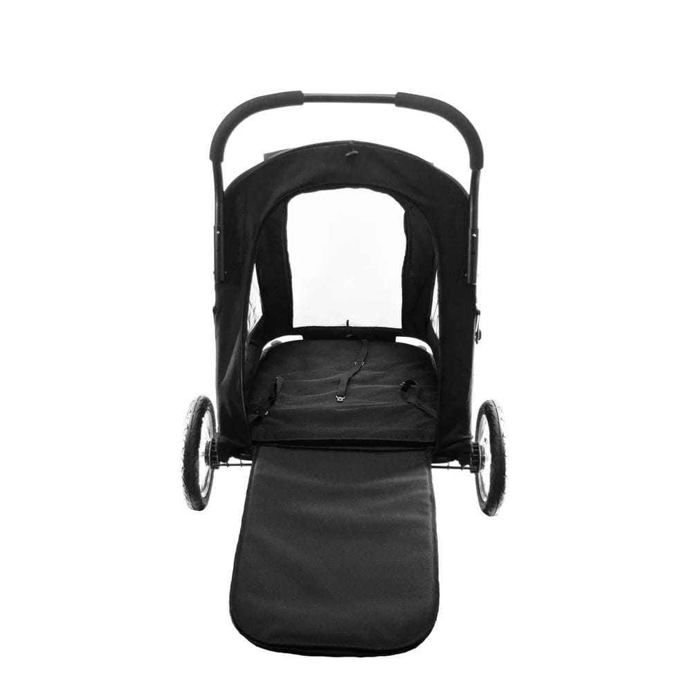 Petique Apollo Elite large dog stroller with bike trailer option, designed for pets up to 60kg, featuring spacious cabin and all-terrain wheels