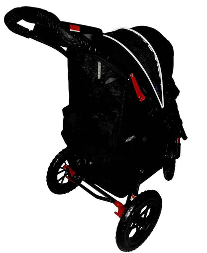 Petique Chinook Pet Stroller with foldable frame, EVA tires, ventilated mesh, and secure interior for pets up to 23kg