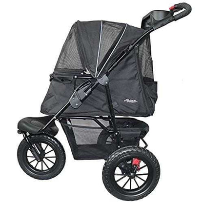 Petique Chinook luxury dog and pet stroller with one-hand fold and 12-inch EVA tires, suitable for pets up to 23kg.