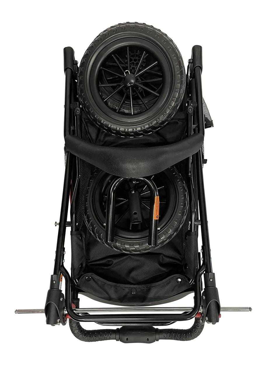 Petique Chinook luxury dog and pet stroller with foldable frame, EVA tires, ventilated mesh panels, ergonomic handlebar, and free rain cover