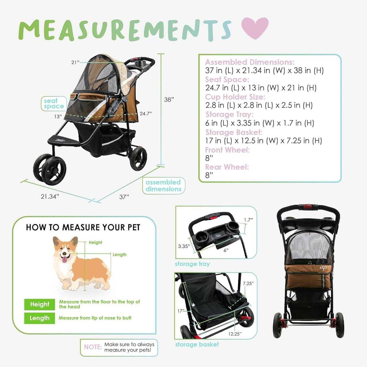Petique Petique Revolutionary Dog Stroller | 3 Colours Ultimate Petique Revolutionary Pet Stroller – Lightweight, Durable & Travel-Friendly
