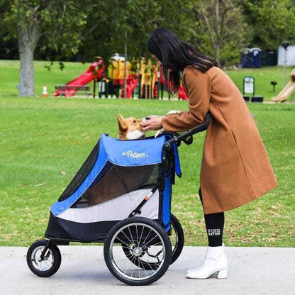 Petique Trailblazer Pet Jogger stroller and bike trailer for dogs under 35kg in three colors