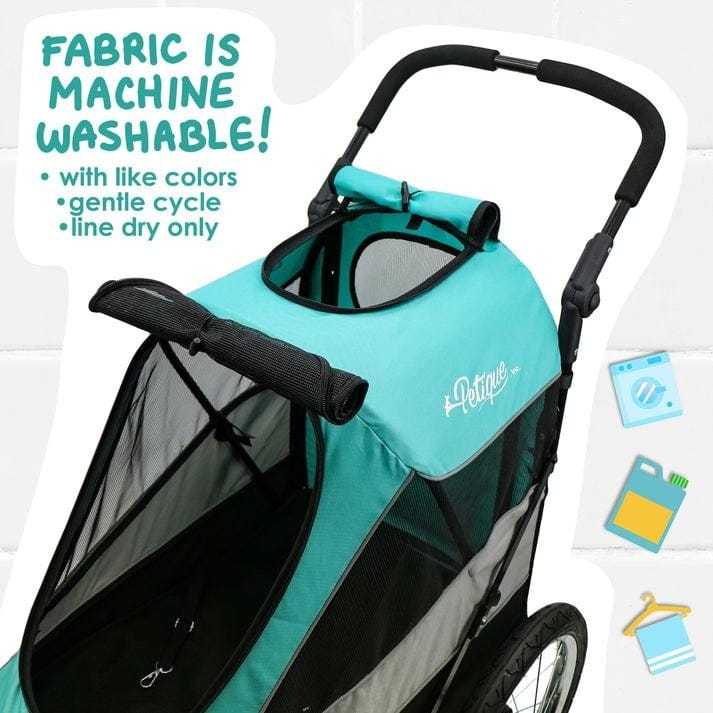 Petique Trailblazer Pet Jogger versatile stroller, bike trailer, and jogger for dogs under 35kg in three colors