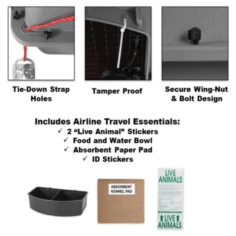 PetMate PetMate Sky Kennel | Dog Air Transport Kennel | IATA Compliant Petmate Sky Kennel – IATA-Compliant Dog Travel Crate | Safe & Durable