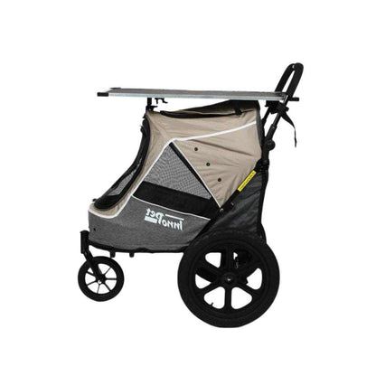 InnoPet Sporty Evolution Dog Trailer with black grooming table and anti-skid surface for pet shows