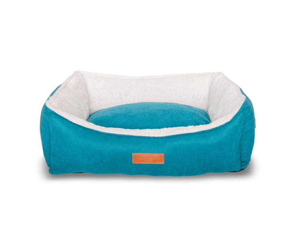  Ralph & Co Luxury Velvet Dog Bed | Hampton | Teal  TBA-1-1 Pets Own Us