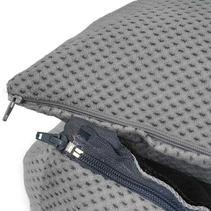 Orthopedic Memory Foam Dog Bed with grey knitted upholstery for orthopedic support and comfort