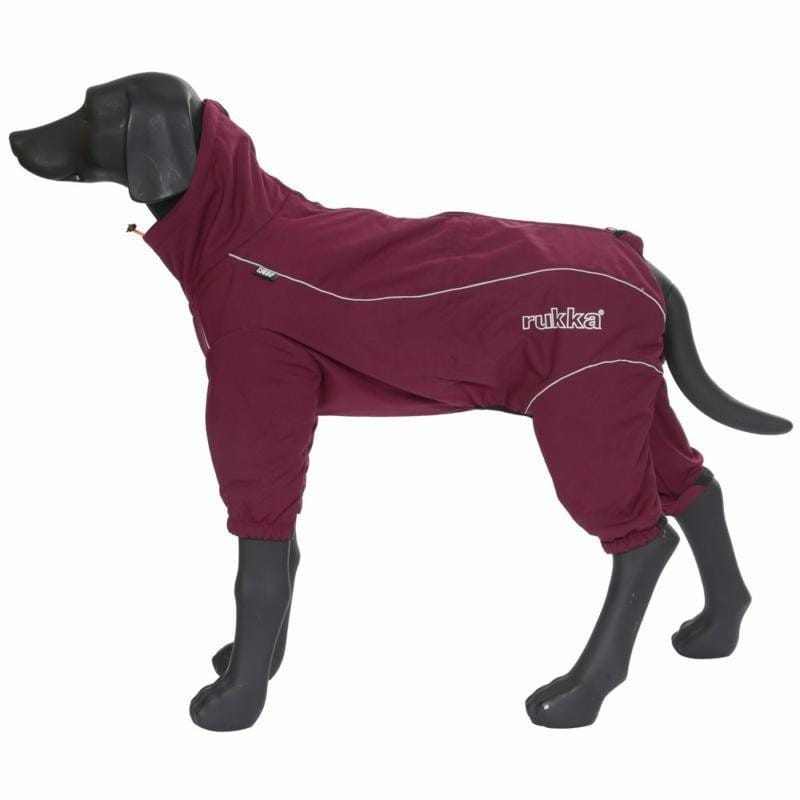 Rukka Pets Rukka Pets | Thermal Dog Overall | Burgundy or Black Thermal Dog Overall | Rukka Pets Burgundy or Black for Cold Weather