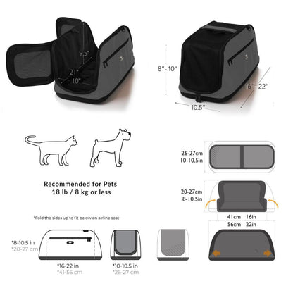  SleepyPod | AIR Pet Carrier | Crash Tested | Airline Compliant | Charcoal Grey  AI-CHR Pets Own Us