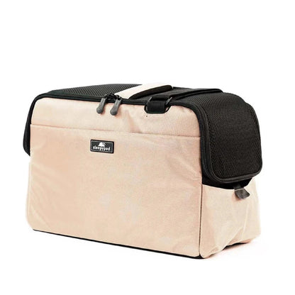 Sleepypod Atom crash-tested pet carrier with Ultra Plush bedding in three colors for safe pet travel