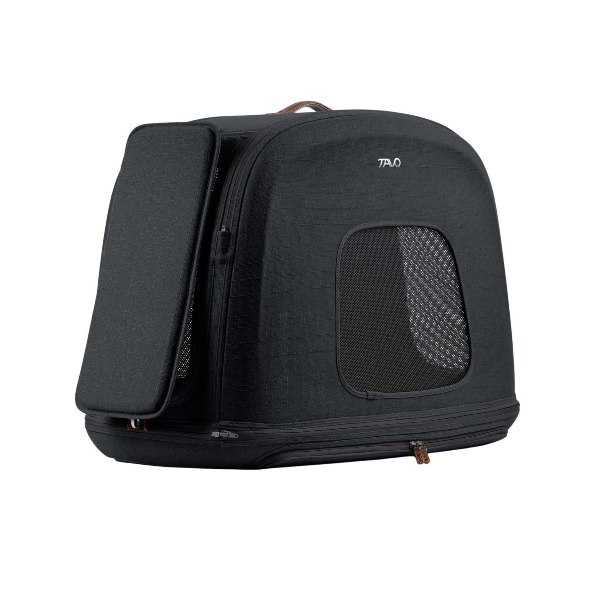 Tavo Pets Dog Travel Crate Tavo Crispin Impact-Tested Pet Travel Crate | Small, Medium & Large | Onyx & Merle | ISOFIX Pet Travel Crate Impact-Tested for Safety & Comfort | Tavo Crispin