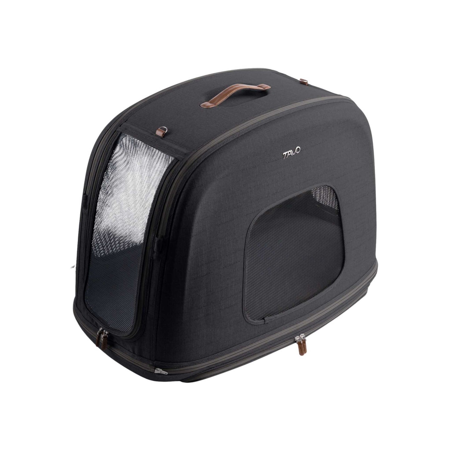 Tavo Pets Dog Travel Crate Tavo Crispin Impact-Tested Pet Travel Crate | Small, Medium & Large | Onyx & Merle | ISOFIX Pet Travel Crate Impact-Tested for Safety & Comfort | Tavo Crispin