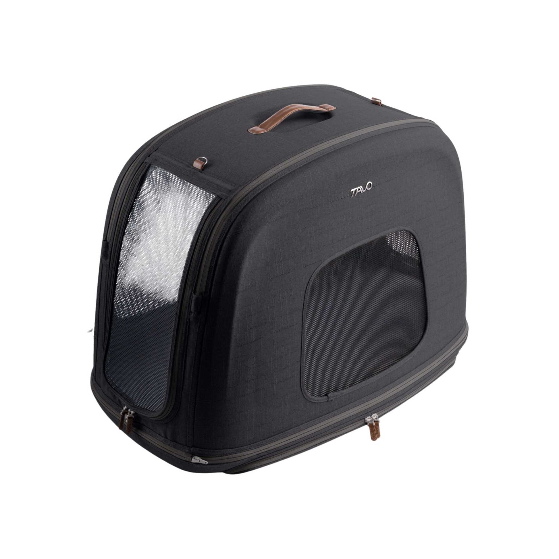 Tavo Pets Dog Travel Crate Tavo Crispin Impact-Tested Pet Travel Crate | Small, Medium & Large | Onyx & Merle | ISOFIX Pet Travel Crate Impact-Tested for Safety & Comfort | Tavo Crispin