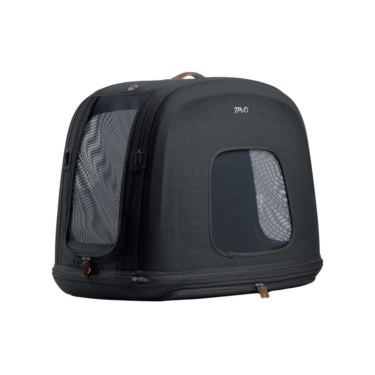 Tavo Pets Dog Travel Crate Tavo Crispin Impact-Tested Pet Travel Crate | Small, Medium & Large | Onyx & Merle | ISOFIX Pet Travel Crate Impact-Tested for Safety & Comfort | Tavo Crispin