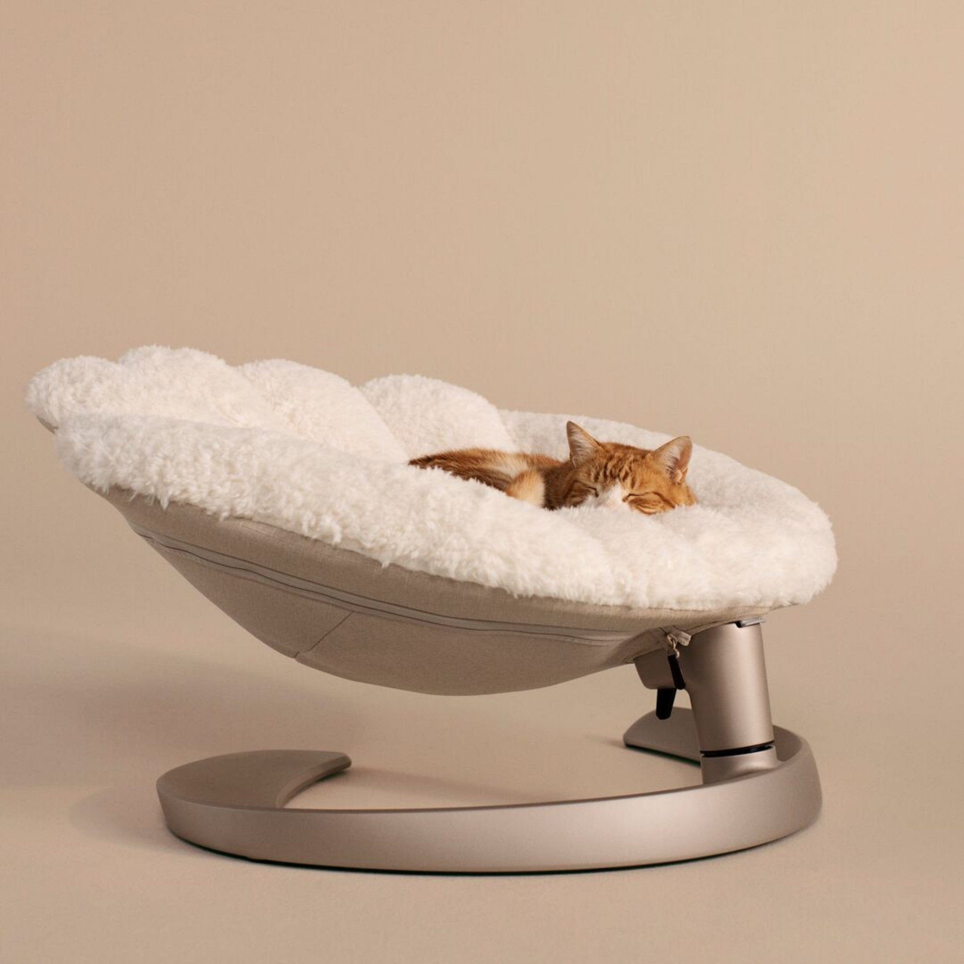 Tavo Pets Dog Bed Tavo Shell Pet Bed | Reclining & Swaying Lounger | For Cats & Dogs | Latte Tavo Shell Pet Bed | Reclining & Swaying Lounger for Cats & Dogs