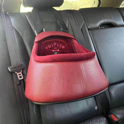 Toitert Luxury Dog Car Seat handcrafted vegan leather booster for small dogs, 9 styles available