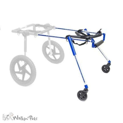 Full Support Quad Dog Wheelchair large adjustable lightweight aluminum frame with durable foam wheels for pets 70-180 lbs
