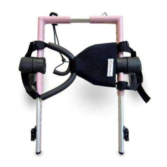 Walkin’ Amputee Dog Leg Ring Cover made of soft neoprene for comfort on leg amputee pets using Walkin’ Wheels wheelchair