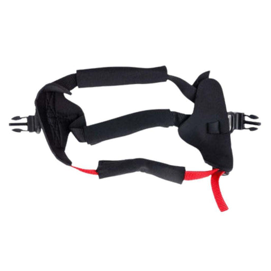 Dog wearing Walkin' Wheels Front Harness with neoprene shoulder pads and adjustable straps for comfort and fit