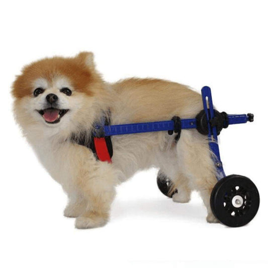 Blue Walkin' Wheels MINI Dog Wheelchair for small pets up to 10 lbs, adjustable and lightweight
